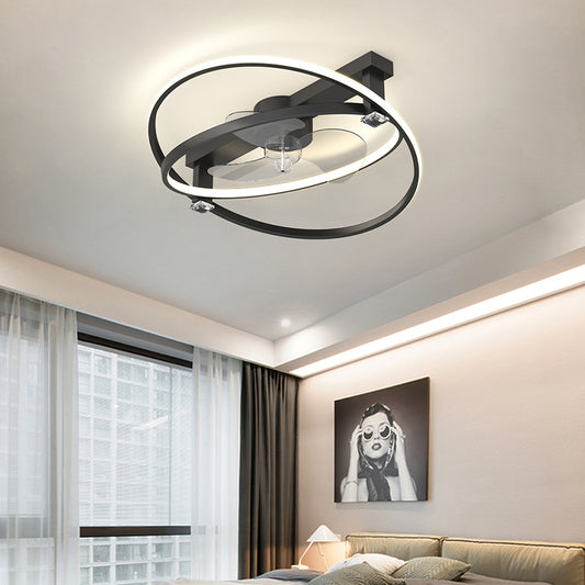 Modern LED Ceiling Fan With Light Remote Control Living Dining Room
