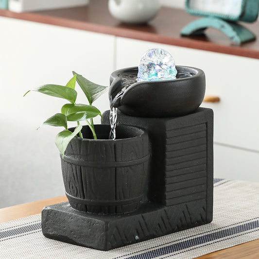 Decorative Circulating Ceramic Fountain Small Humidifier