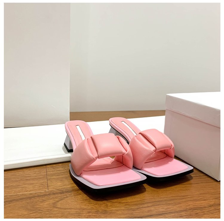Candy Color Flip-flops Cute Sweet High Heel Sandals For Women
