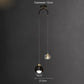 Golden Light Luxury Crystal Hanging Line Lamp Creative Bedroom