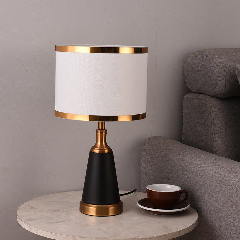 Fashion Simple Fabric Bedroom Bedside Lamp