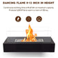 Contemporary Rectangle Glass Indoor Ethanol Fireplace