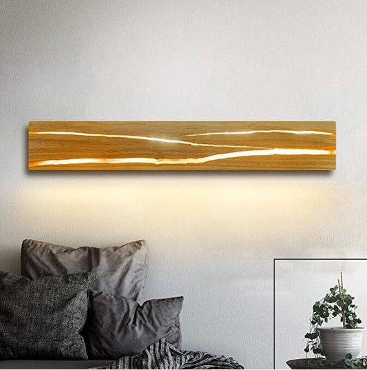 Wood Grain Color Wall Lamp Rotatable