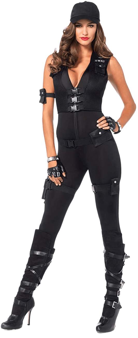 Leg Avenue Women's 7 Piece Deluxe Swat Commander Costume | Decor Gifts and More