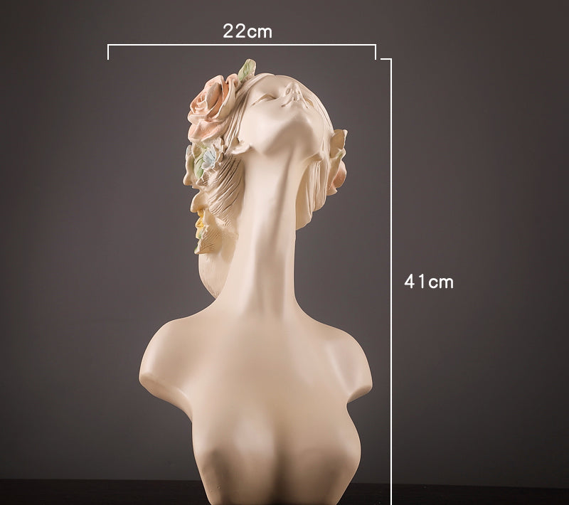 Flower Hair Girl Nordic Sculpture Ornament Resin | Decor Gifts and More