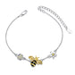 925 Sterling Silver Honey Cute Bumble Bee Flower Bracelet Jewelry | Decor Gifts and More