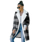 pure color plaid woolen coat