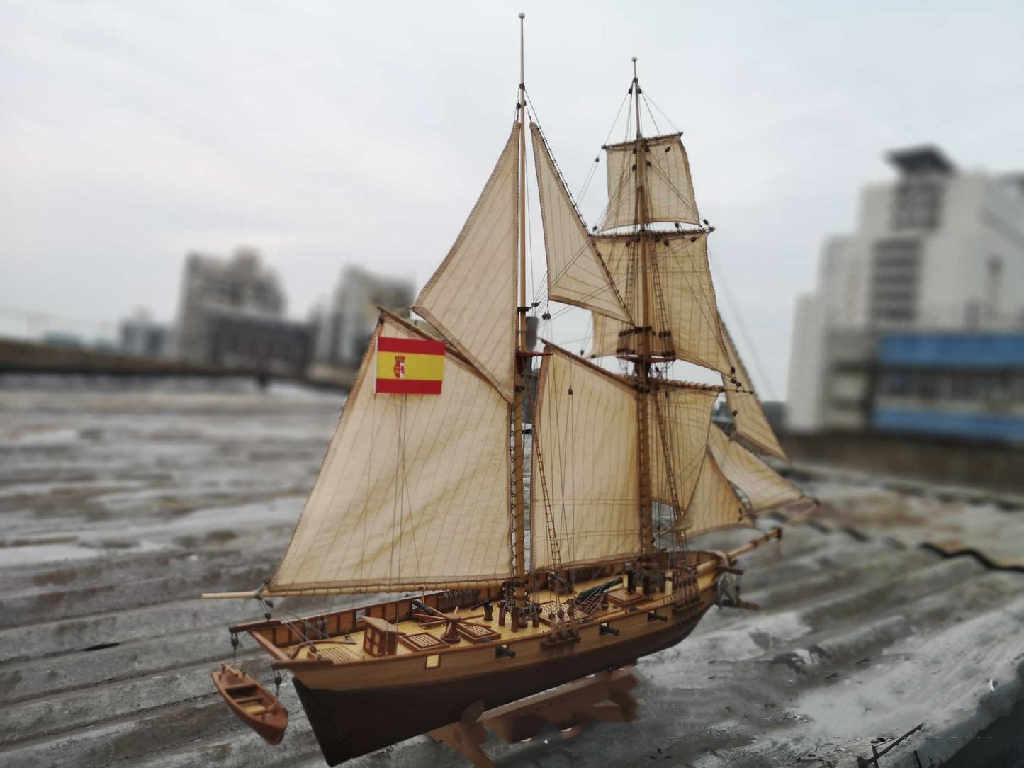 Jalko Wooden Assembled Ancient Sailing Ship Model