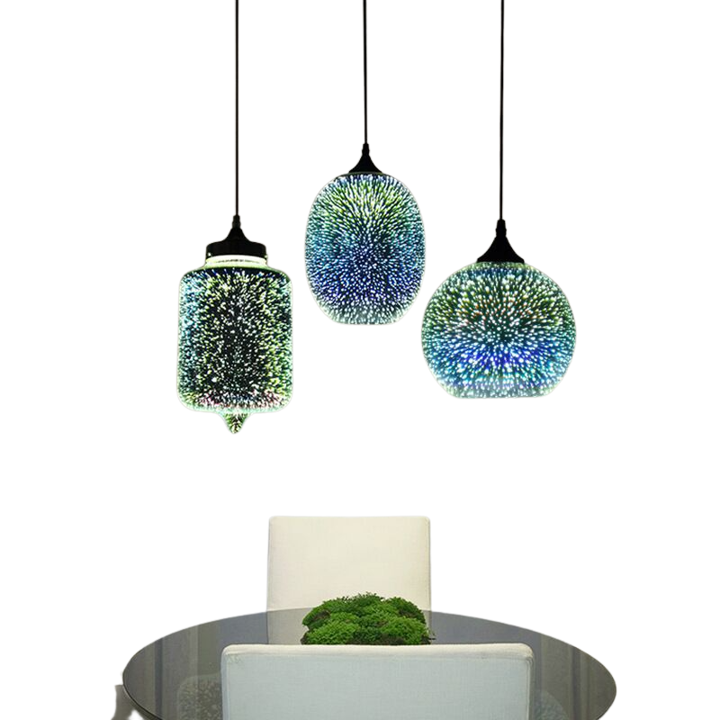 Modern Glass LED 3D Crystal Pendant Light Lighting for Living Dining Room Bedroom Bar Hallway Indoor Decoration Ceiling Lamp | Decor Gifts and More