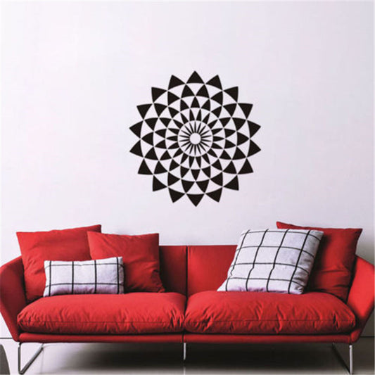 Geometric illusion lotus art wall sticker