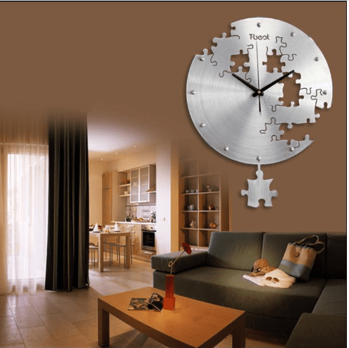 16 Inch Circilar Creative Wall Clock Art Wall Watch Modern Design Living Room And Bedroom Mute Clock Wall Home Decor Wall Clocks | Decor Gifts and More