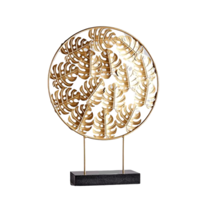 Gold Oriental Leaf Ornament | Decor Gifts and More