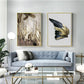 Decorative Gold Feather Abstract Canvas Painting Mural | Decor Gifts and More