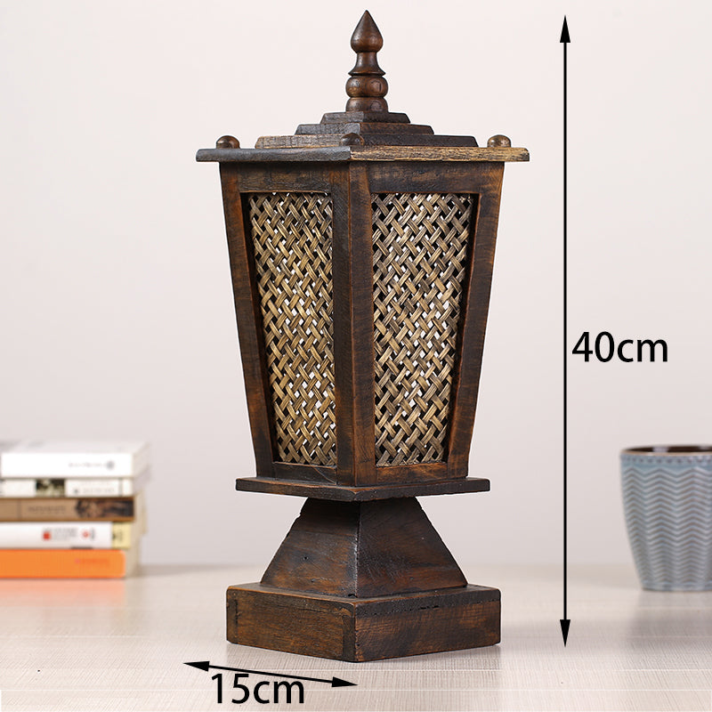 Retro Table Lamp Wood Bamboo Bedside Lamp | Decor Gifts and More