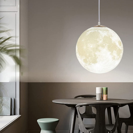 10 inch modern 3d moon pendant ceiling lamp