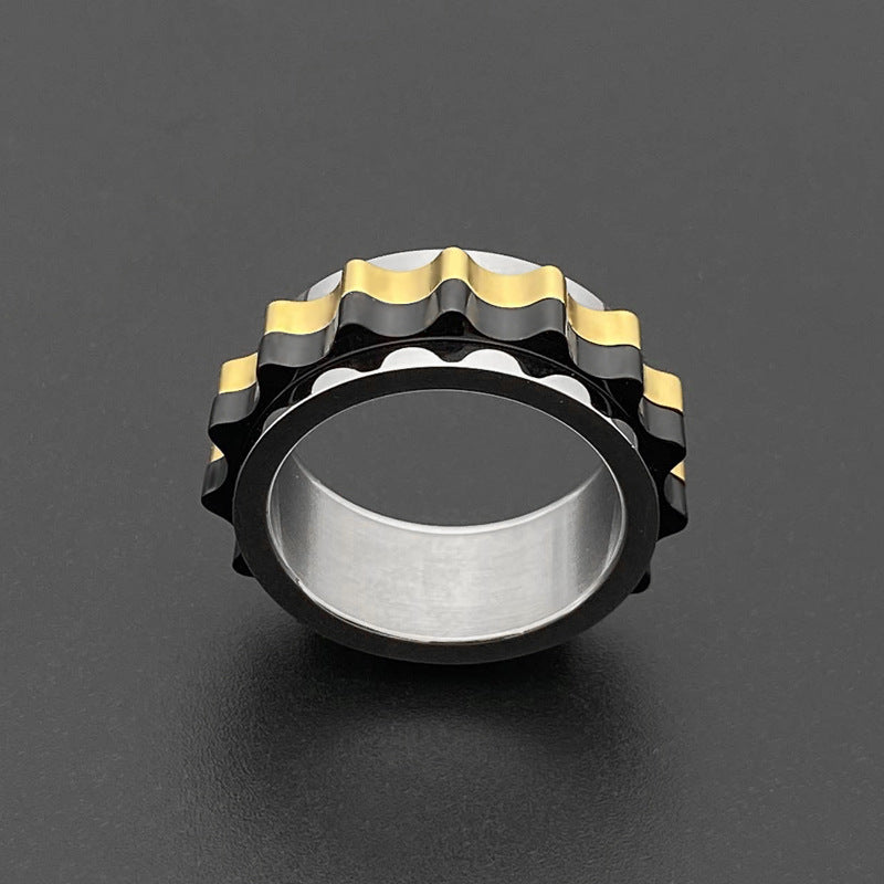 Titanium Steel Rotatable Ring Stainless Steel Simple | Decor Gifts and More