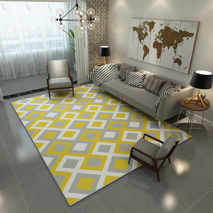 Simple modern geometric living room Living Room Area Rug