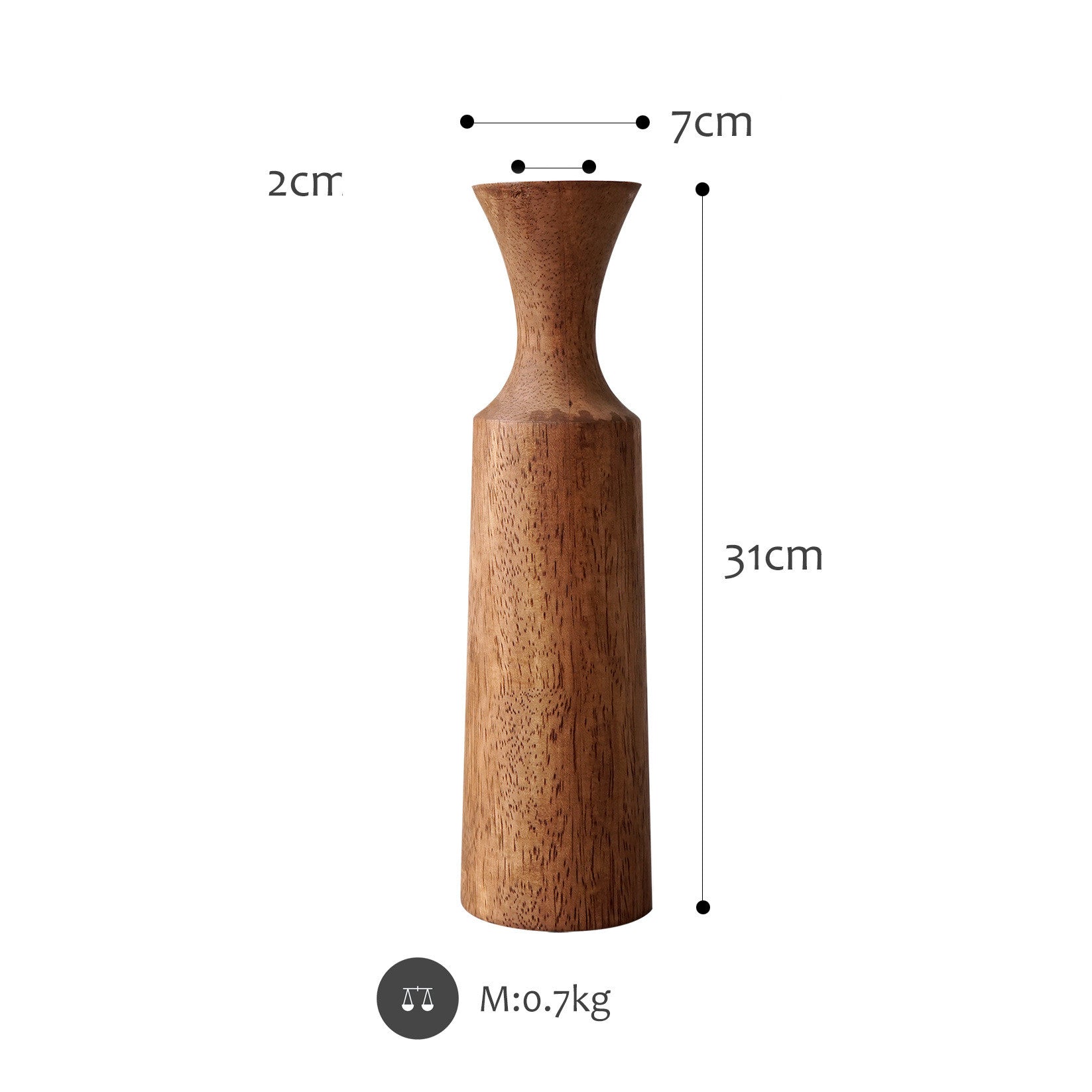 Log Mori Series Candlestick Old Soft wood | Decor Gifts and More