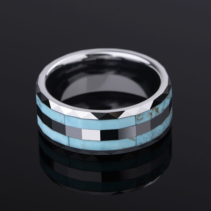 Sapphire tungsten steel ring | Decor Gifts and More