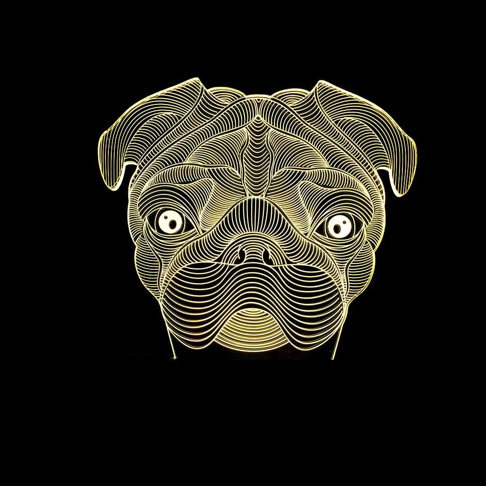 Pug 3D Lamp | Decor Gifts and More