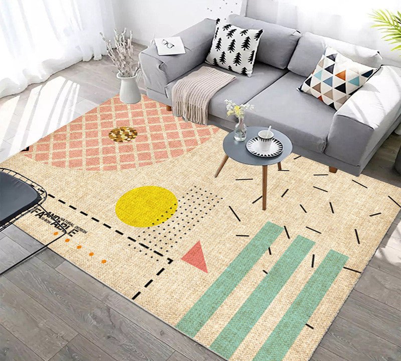 Simple Abstract Children's Crawling Pattern Living Room Carpet | Decor Gifts and More