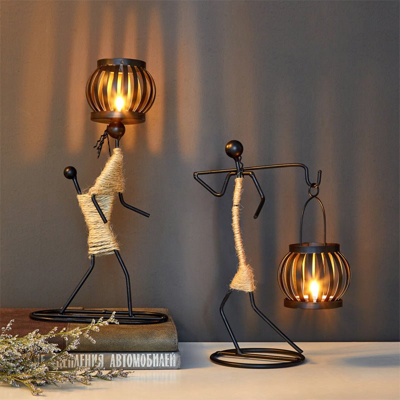 Girl iron candlestick decoration | Decor Gifts and More