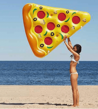 Inflatable Pizza Sleeping Bed Water Hammock Lounger Chair Float Swimming Pool Toys