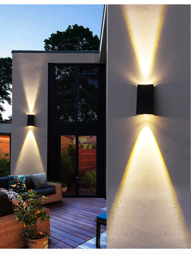 Simple Double Head Outdoor Solar Wall Light | Decor Gifts and More