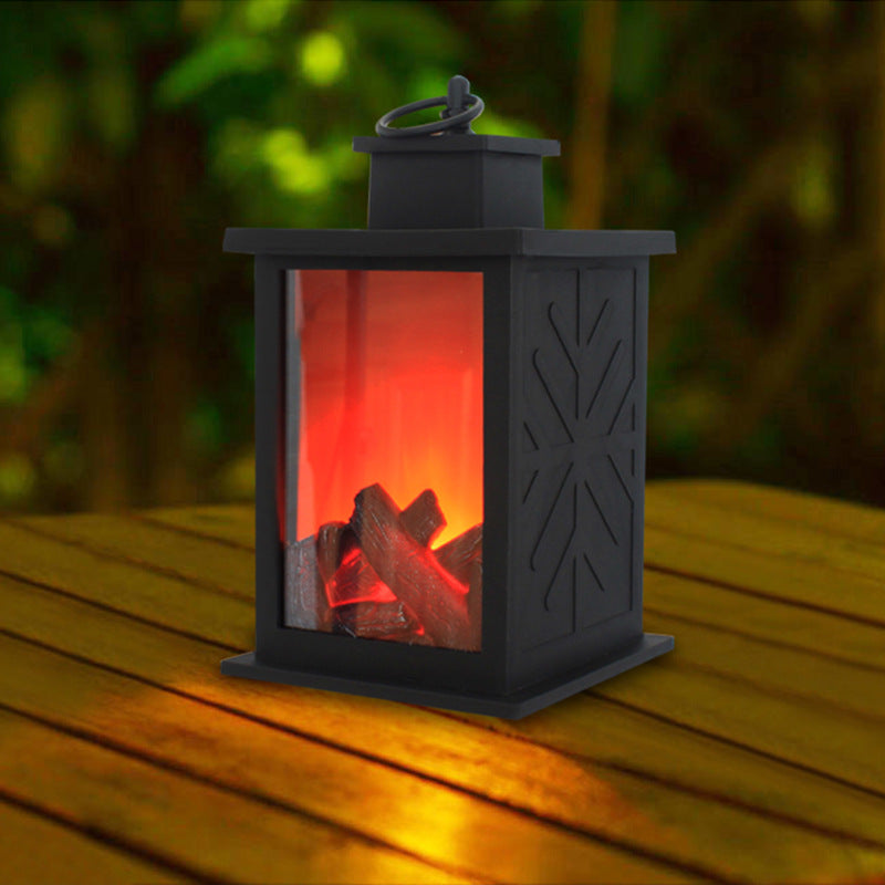 LED Charcoal Simulated Flame Wind Fireplace Lamp