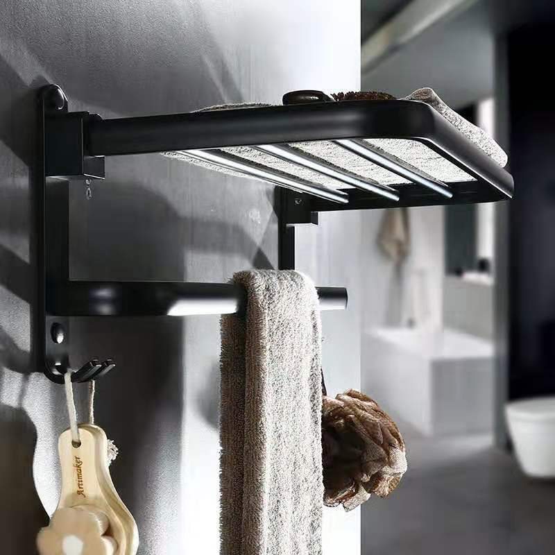 Towel rack towel rack shelf foldable wall hanging | Decor Gifts and More