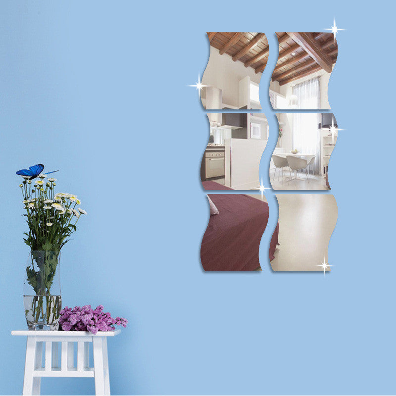 Six-piece mirror 3D wall sticker | Decor Gifts and More