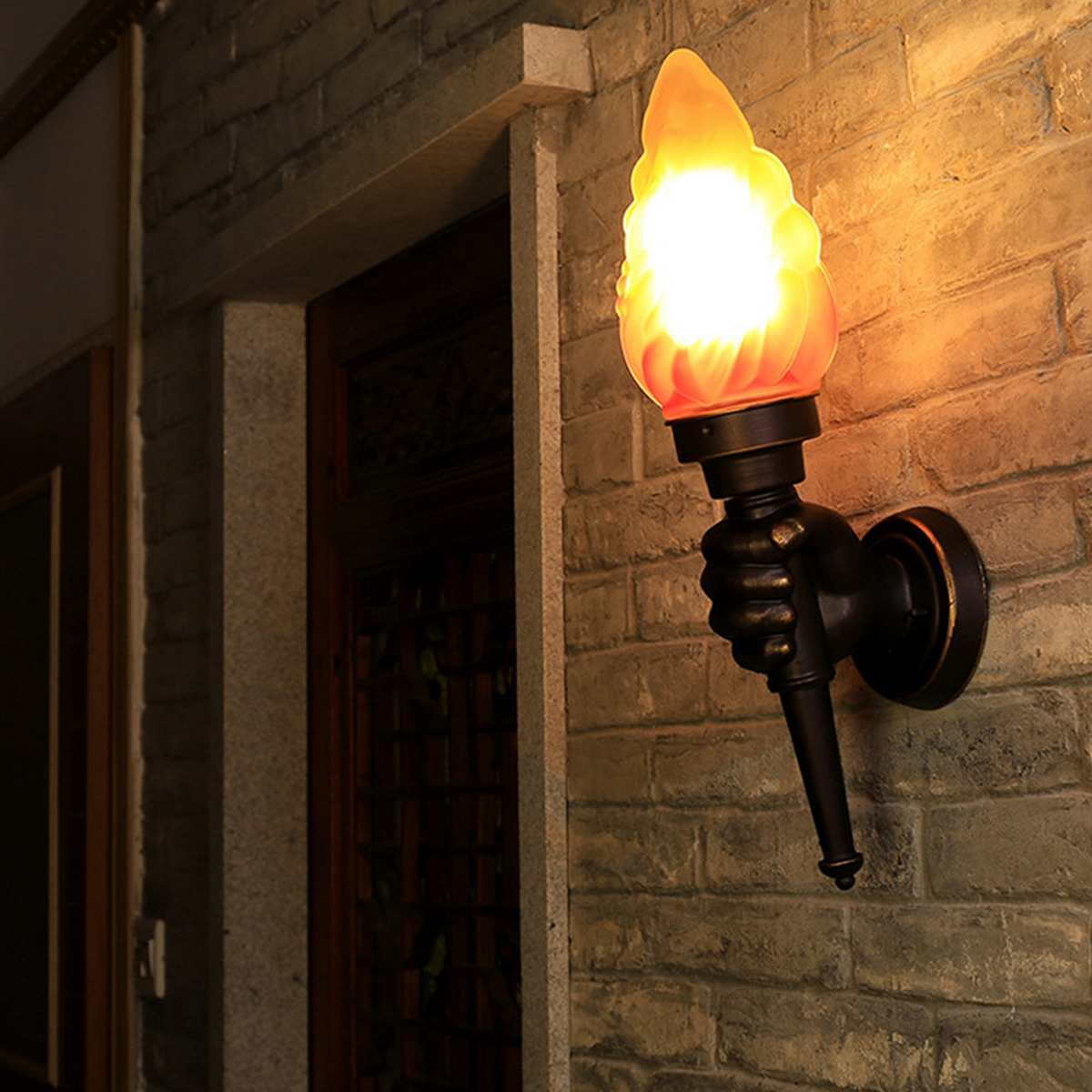 creative torchbearer wall lamp note