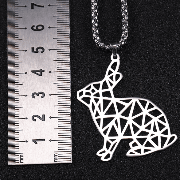 Hollow Stainless Steel Cute Animal Pendant Rabbit Necklace | Decor Gifts and More