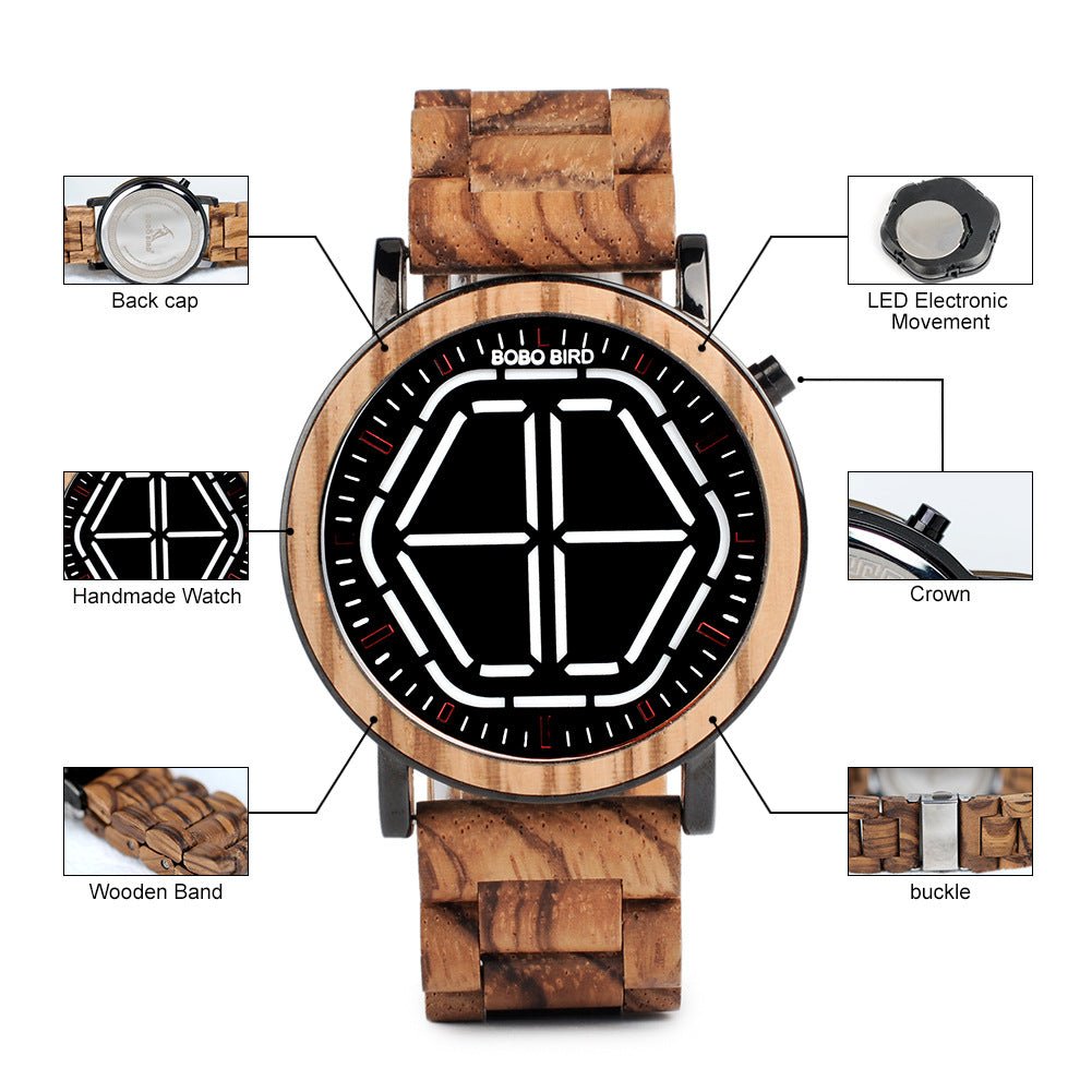 Night vision wooden watch | Decor Gifts and More