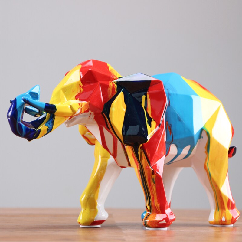 Splash color elephant ornament | Decor Gifts and More