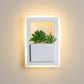 Modern LED Bedside Wall Lamp White Color with Plant LED Wall Lights for Bedroom Living Room Wall Sconce | Decor Gifts and More