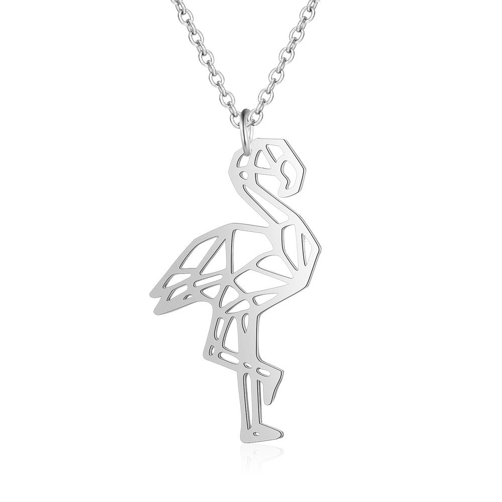 Female flamingo stainless steel necklace | Decor Gifts and More