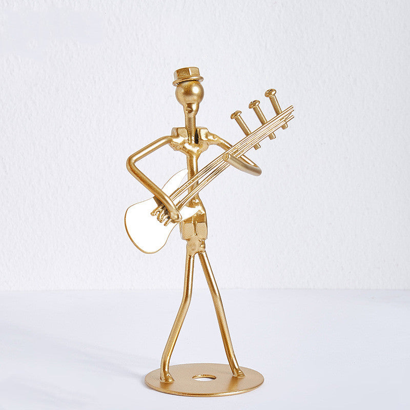 Creative Musician Gold Iron Ornaments Desk Decorations