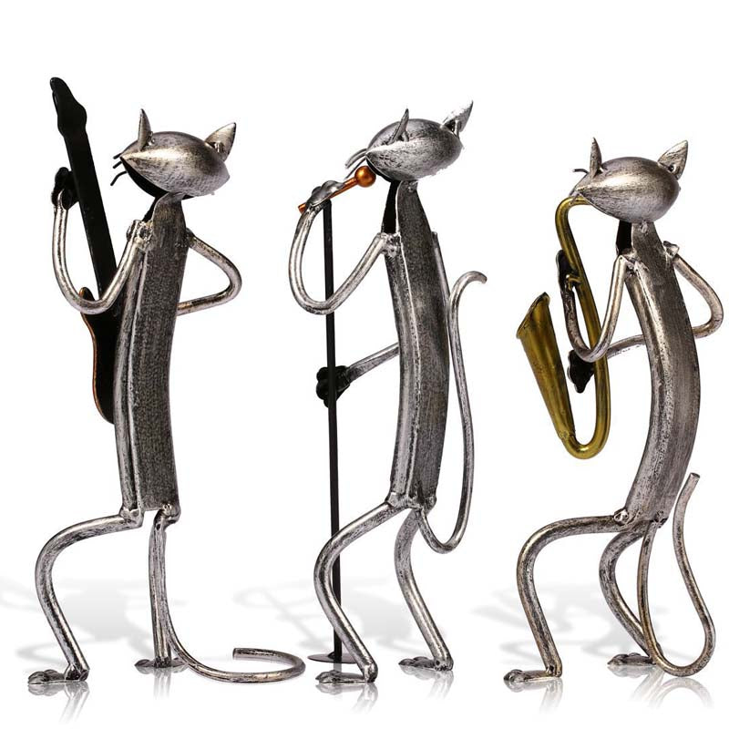 Home Decoration Iron Art Music Cat Artwork | Decor Gifts and More