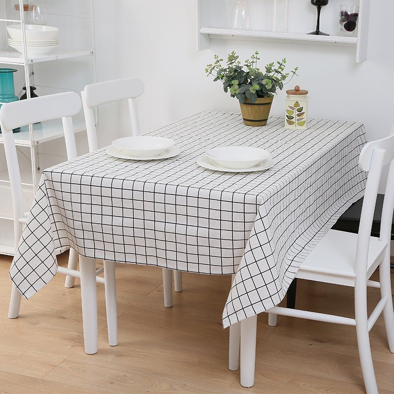 Rectangular Lattice Table Cover Coffee Table Restaurant Waterproof Tablecloth | Decor Gifts and More