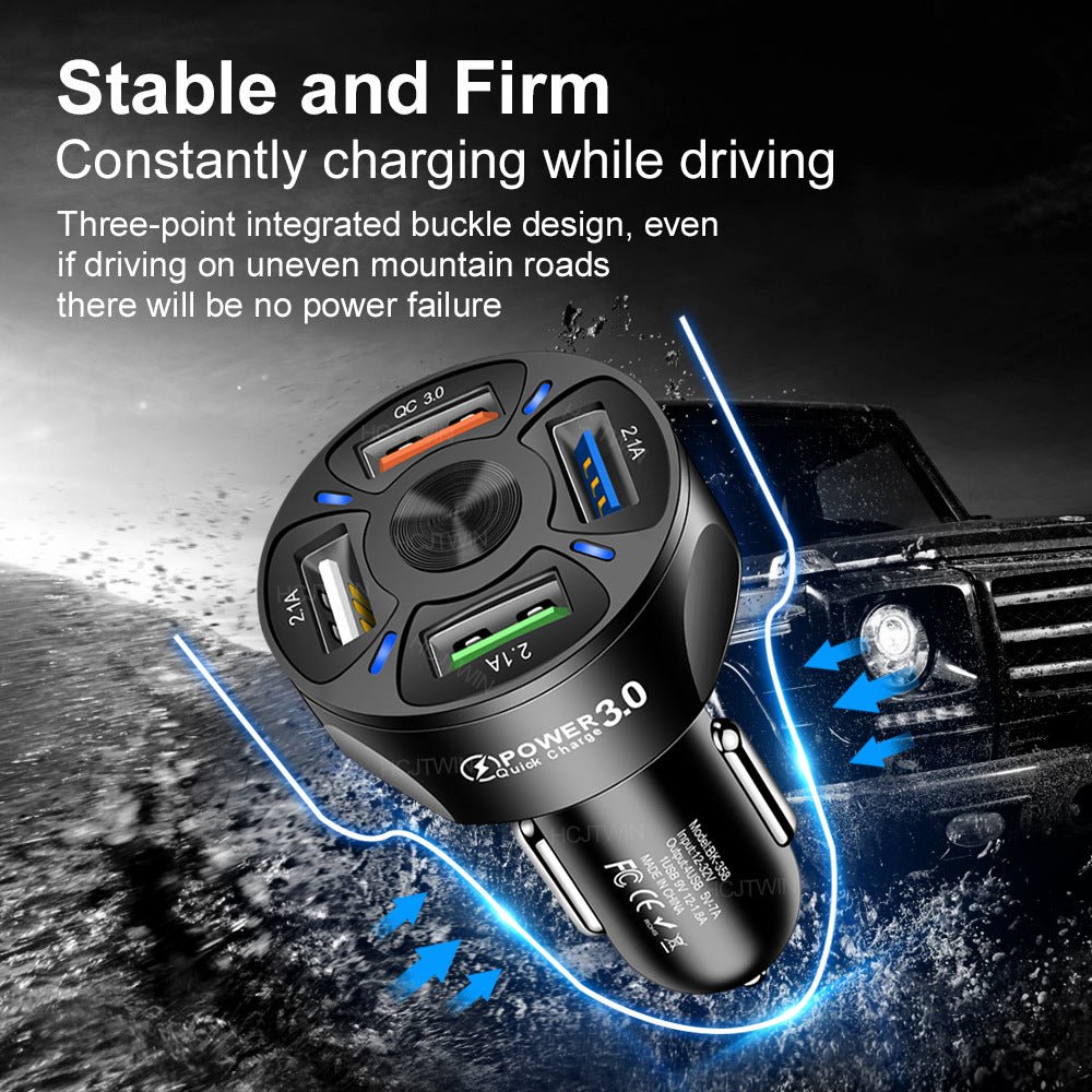 Fast Charge Car Charger One For Four | Decor Gifts and More