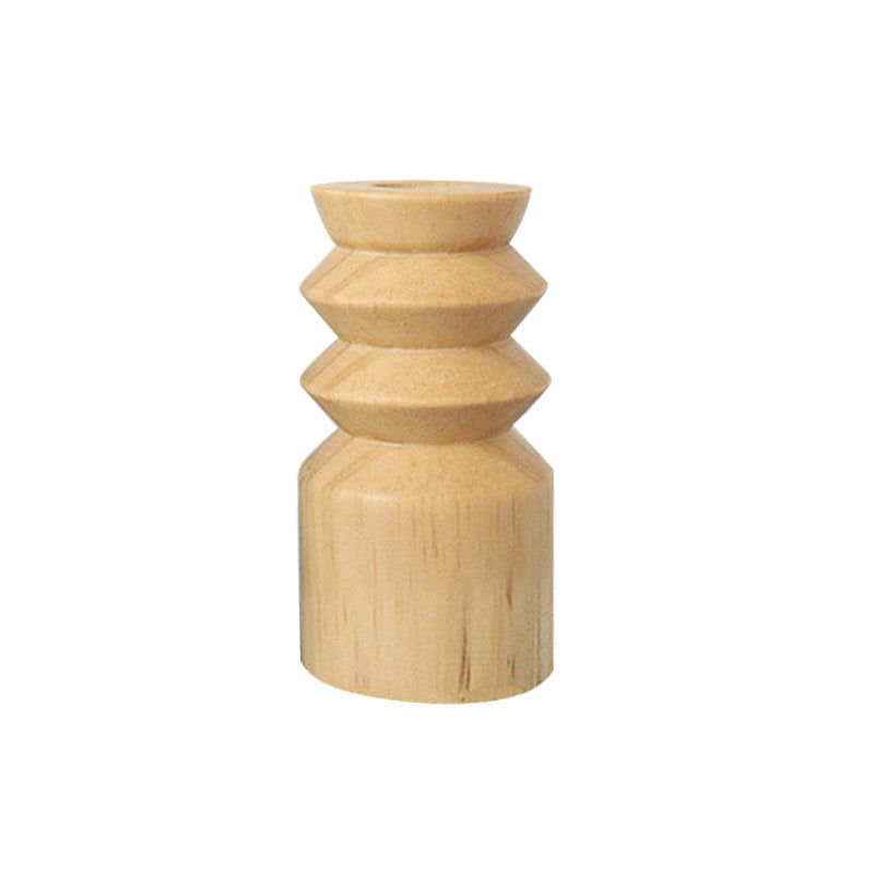 Nordic New Simple Solid Wood Candle Holder Home Living Room Study Candle Holder Decoration | Decor Gifts and More