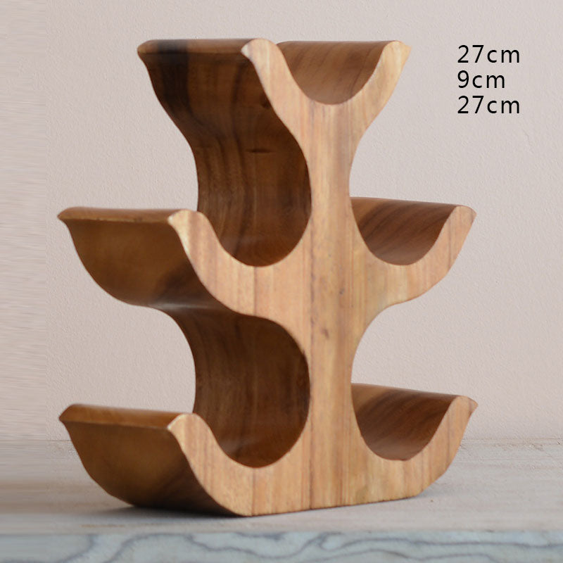 Handmade Solid Wood Creative Mango Wood Wine Rack Ornaments | Decor Gifts and More