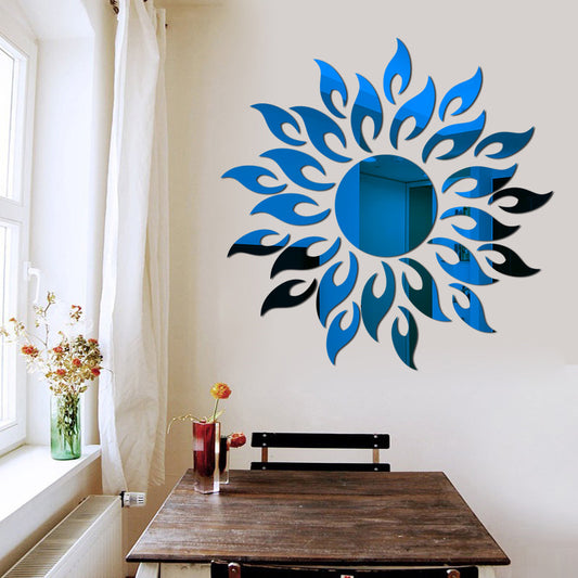 Sun-decorated Mirrored Wall Sticker | Decor Gifts and More