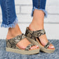 Wedge Heel Casual Sandals Hollow Platform Slippers