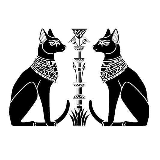 Ancient Egyptian God Egyptian Cat Fence Wall Sticker | Decor Gifts and More