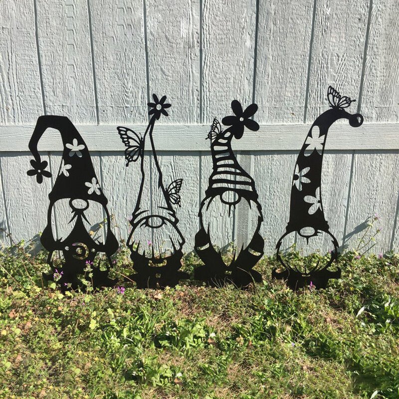 Standing Goblin Art Deco Metal Animal Outline Silhouette Art Garden Decoration | Decor Gifts and More