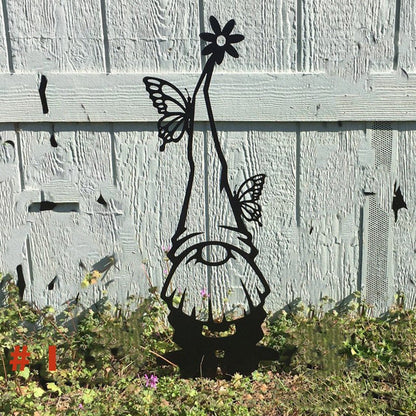 Standing Goblin Art Deco Metal Animal Outline Silhouette Art Garden Decoration | Decor Gifts and More