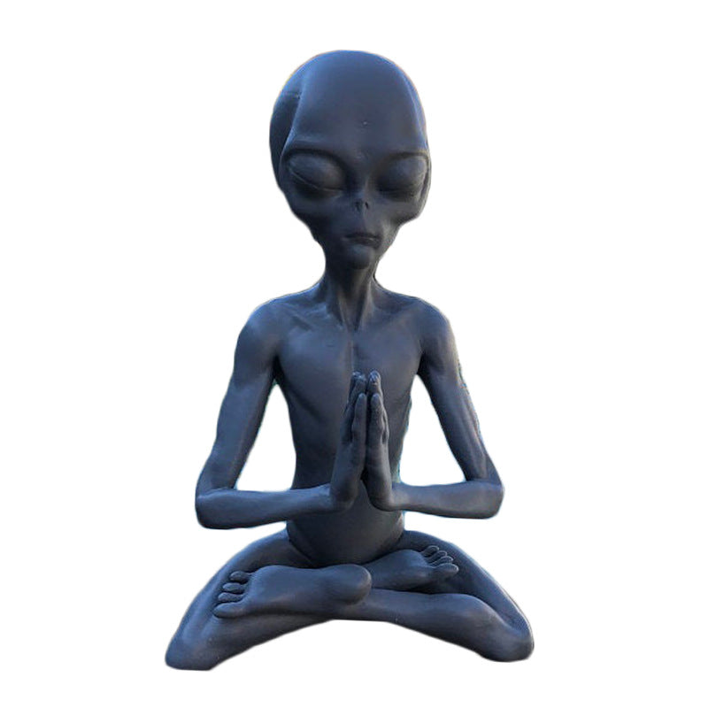 Meditation Alien Resin Ornament Decoration | Decor Gifts and More