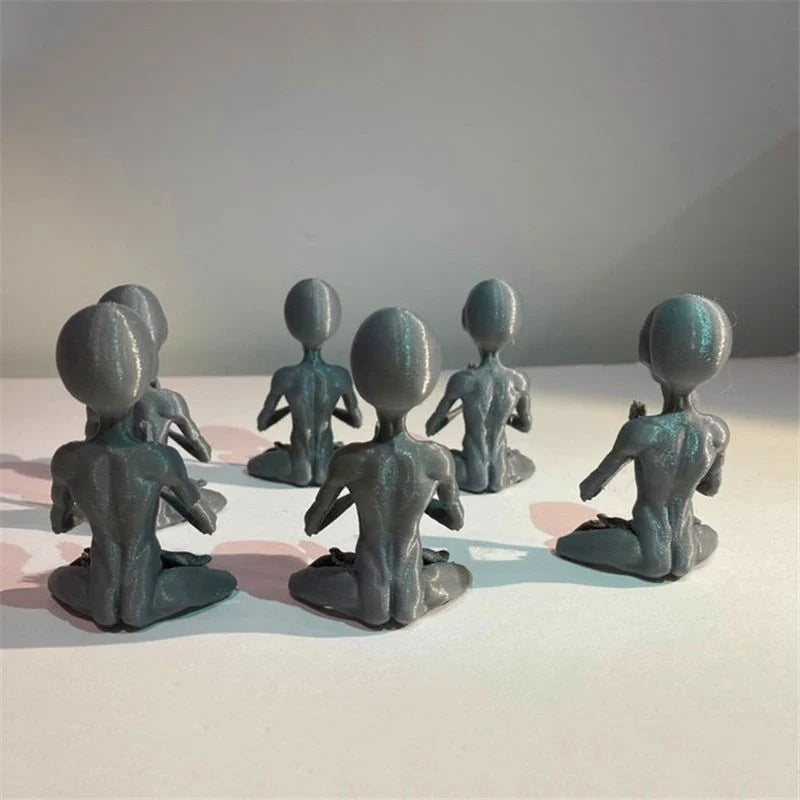 Meditation Alien Resin Ornament Decoration | Decor Gifts and More